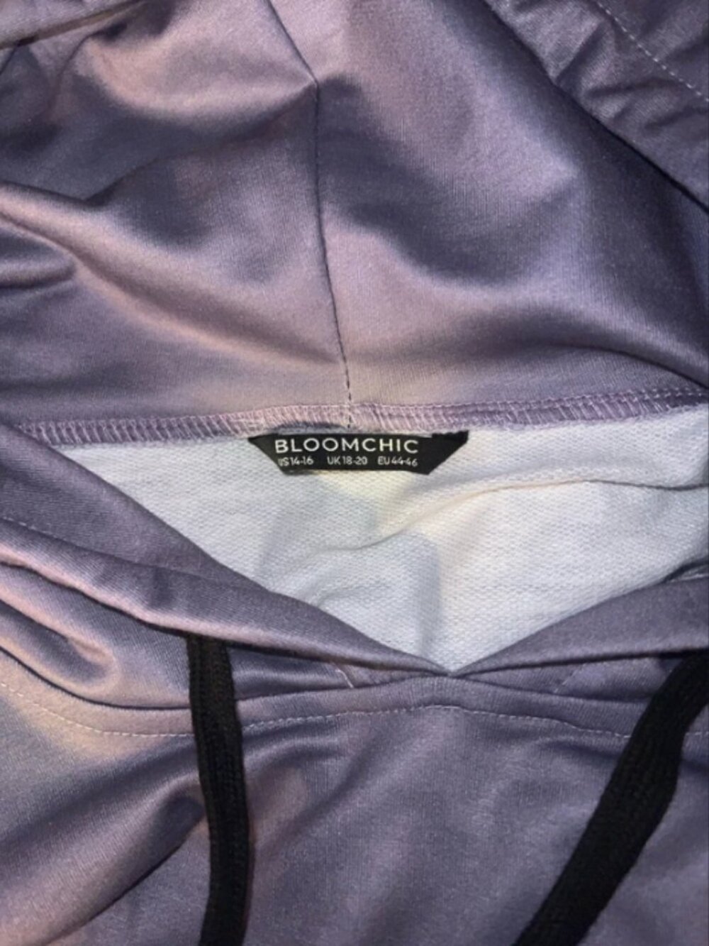BloomChic Women's 14/16 Purple Blue Gradient Ombre Hoodie - Picture 6 of 8